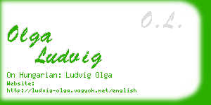 olga ludvig business card